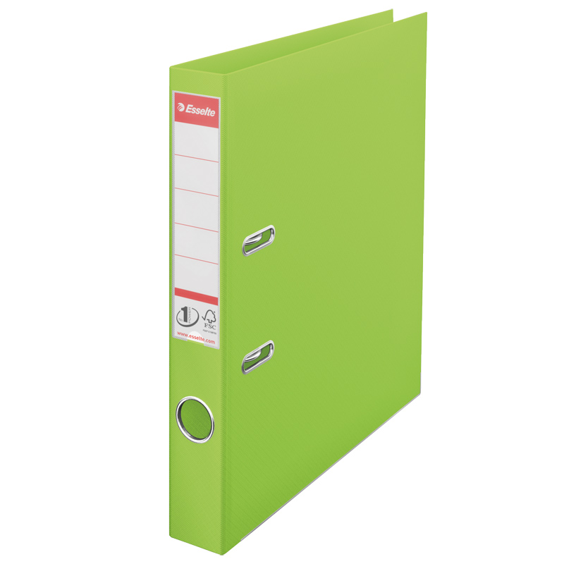 Mape-reģistrs ESSELTE VIVIDA No1 Power PP A4 formāts, 50 mm, laima krāsā