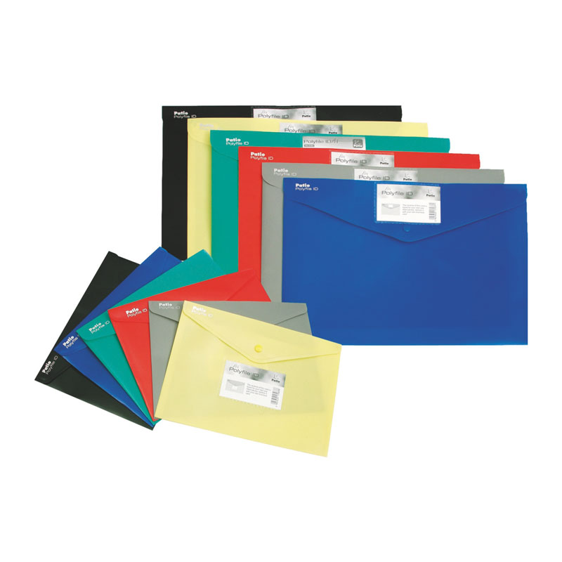 Mape-aploksne ar pogu PATIO PP, A5 formāts, zila