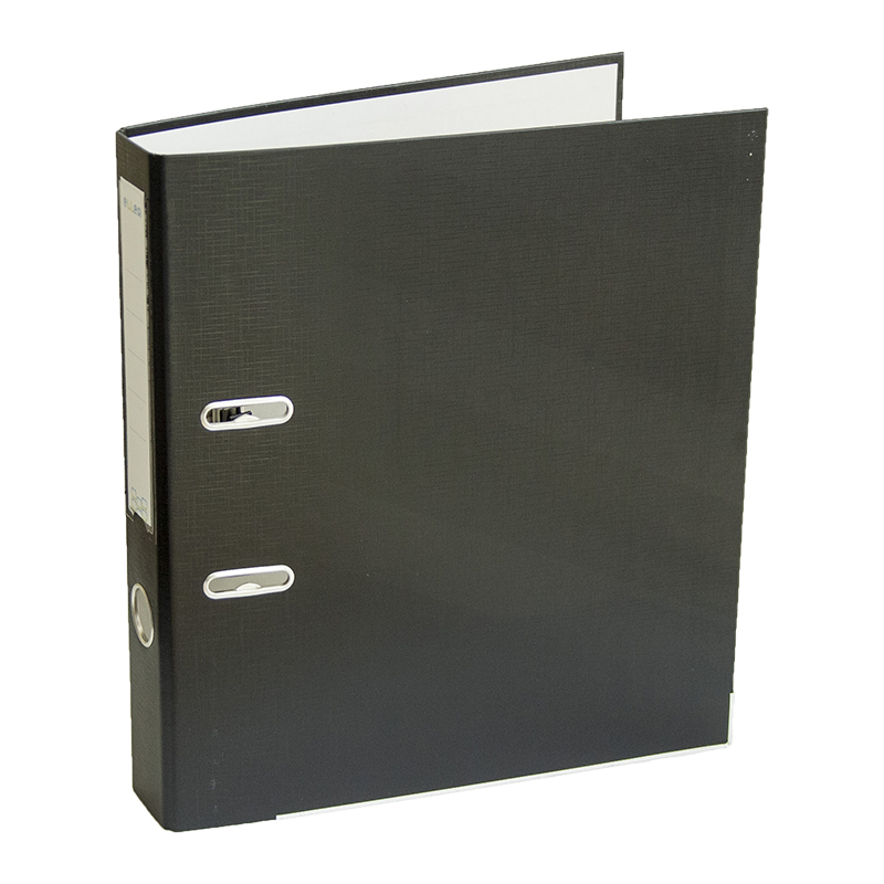 Mape-reģistrs ELLER Eko A4 formāts, 50mm, melns, apakšējā mala ar metālu