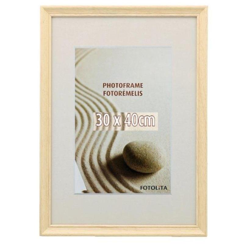 Foto rāmis, koka, 30x40 cm, koka krāsā, bez kājas