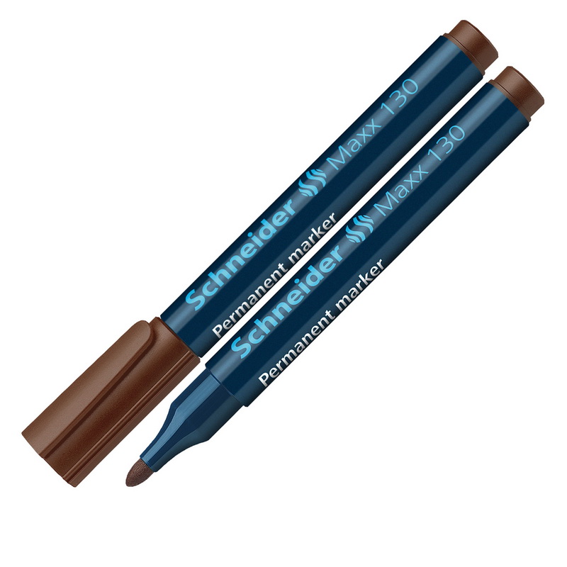 Noturīgais marķieris SCHNEIDER MAXX 130 konisks, 1-3 mm, brūns
