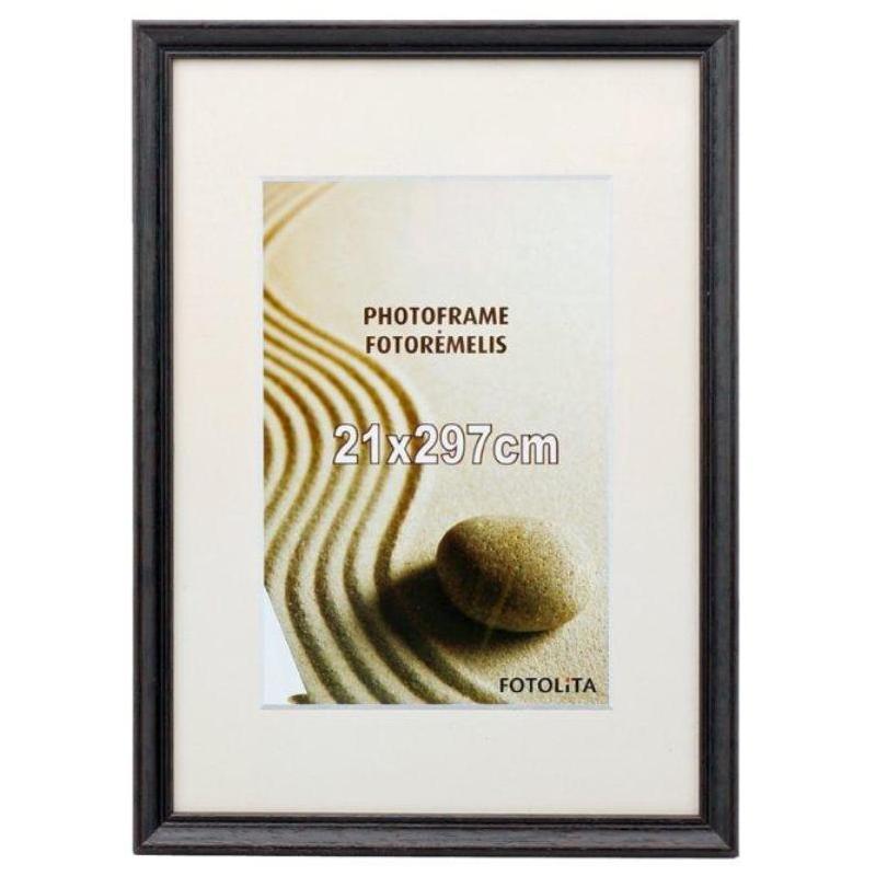 Foto rāmis, koka, A4, 21x29,7 cm, melna krāsā