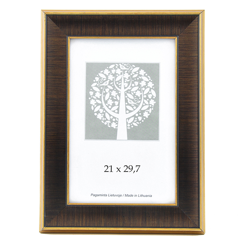 Foto rāmis, plastmasas, A4, 21x29,7 cm, bronzas krāsā