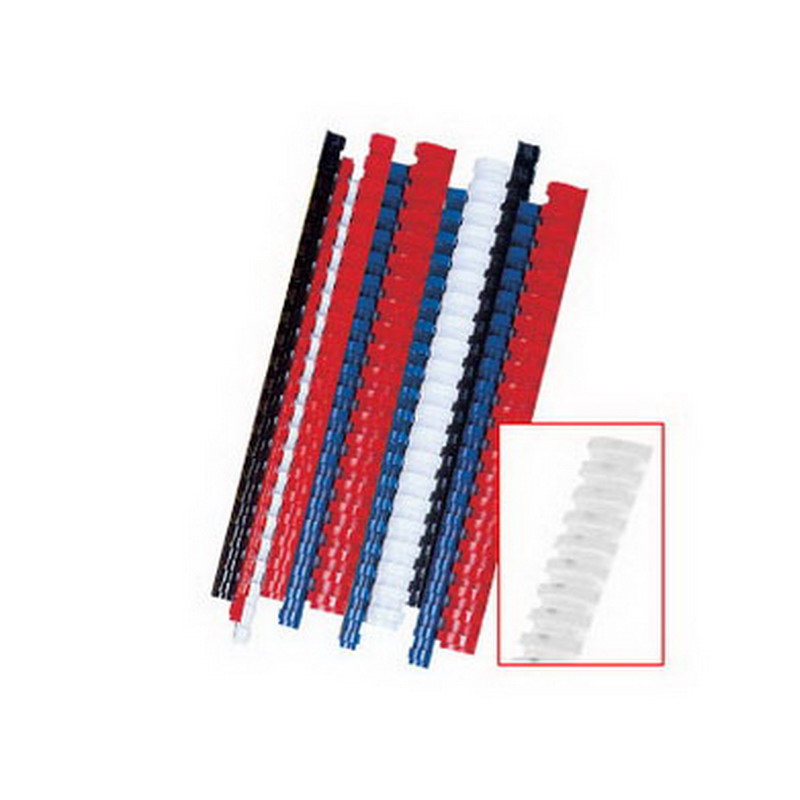 Plastmasas spirāles FELLOWES, 28mm, 50 gab./iepak., baltas