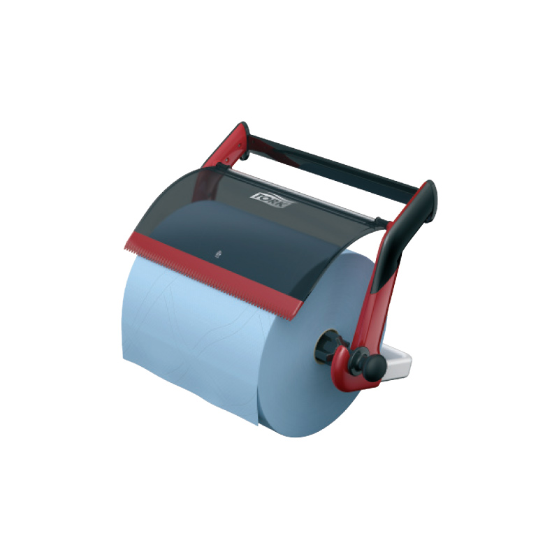 Industriālā papīra sienas turētājs TORK W1, 274 x 646 x 463 mm, sarkans/melns