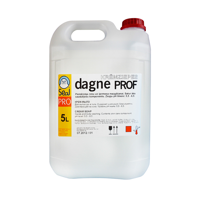 Šķidrās krēmziepes SEAL Dagne Prof, 5 L